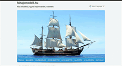 Desktop Screenshot of fahajomodell.hu